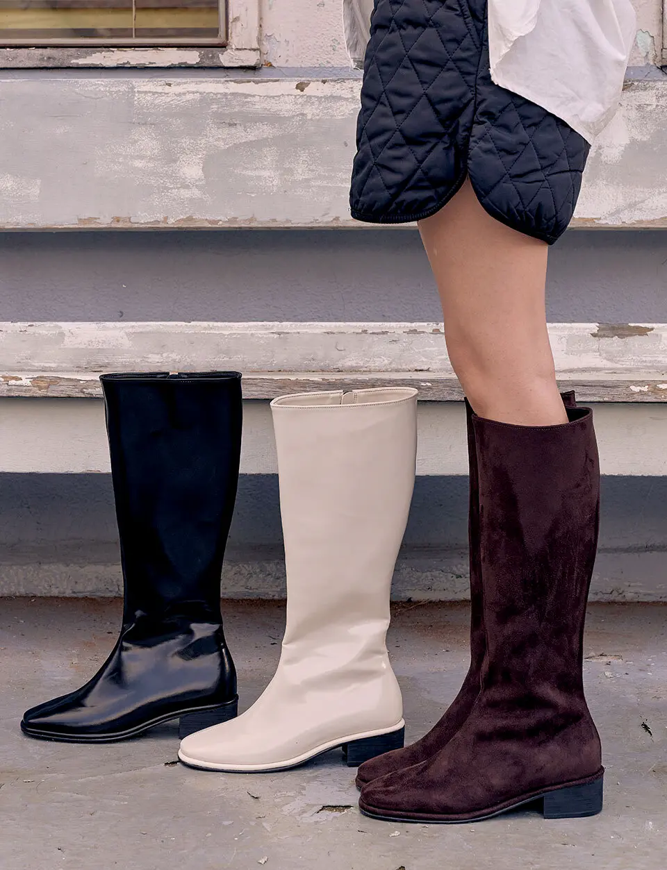 Judy Basic Long Boots (3 Colors)