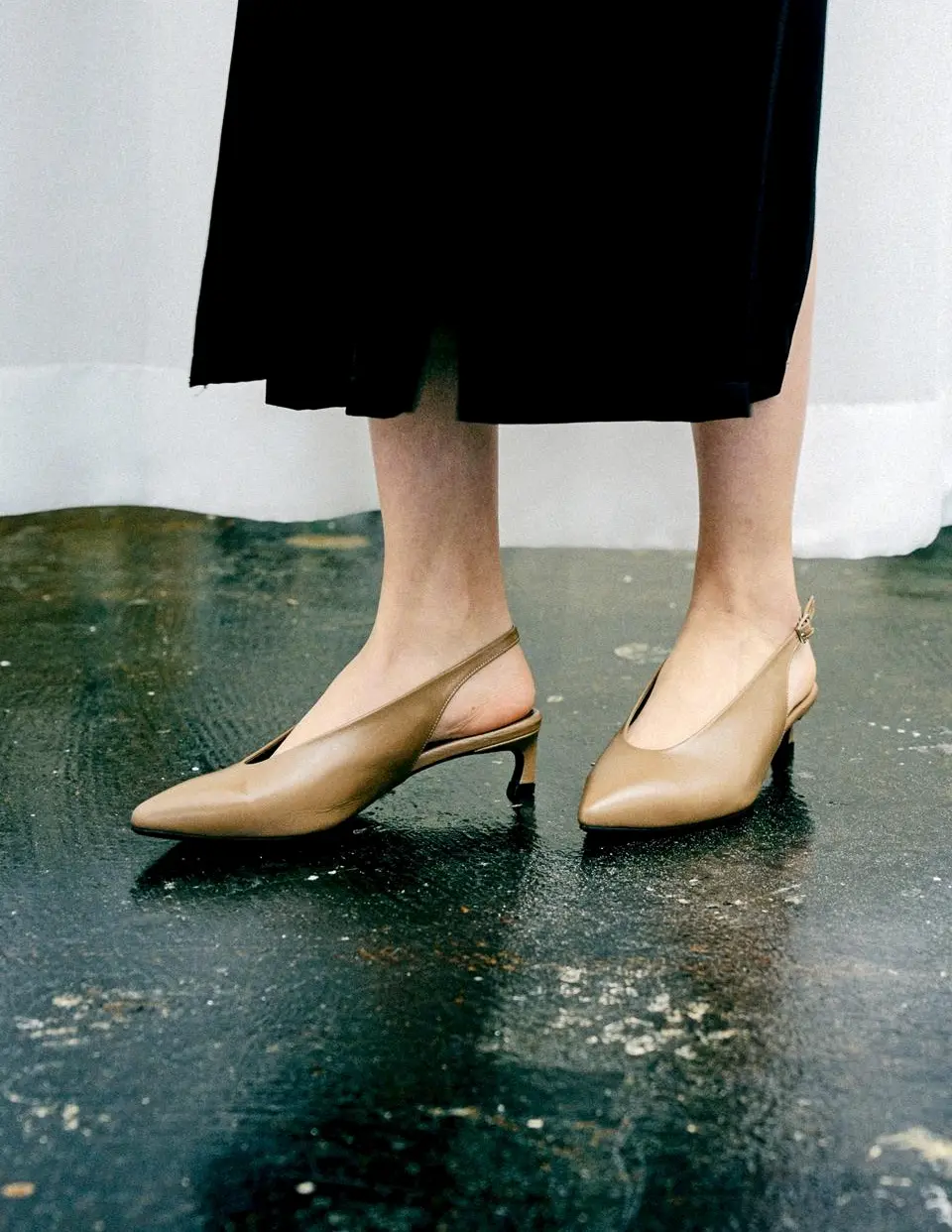 DEEP TOE SLINGBACK PUMPS (5 COLORS)