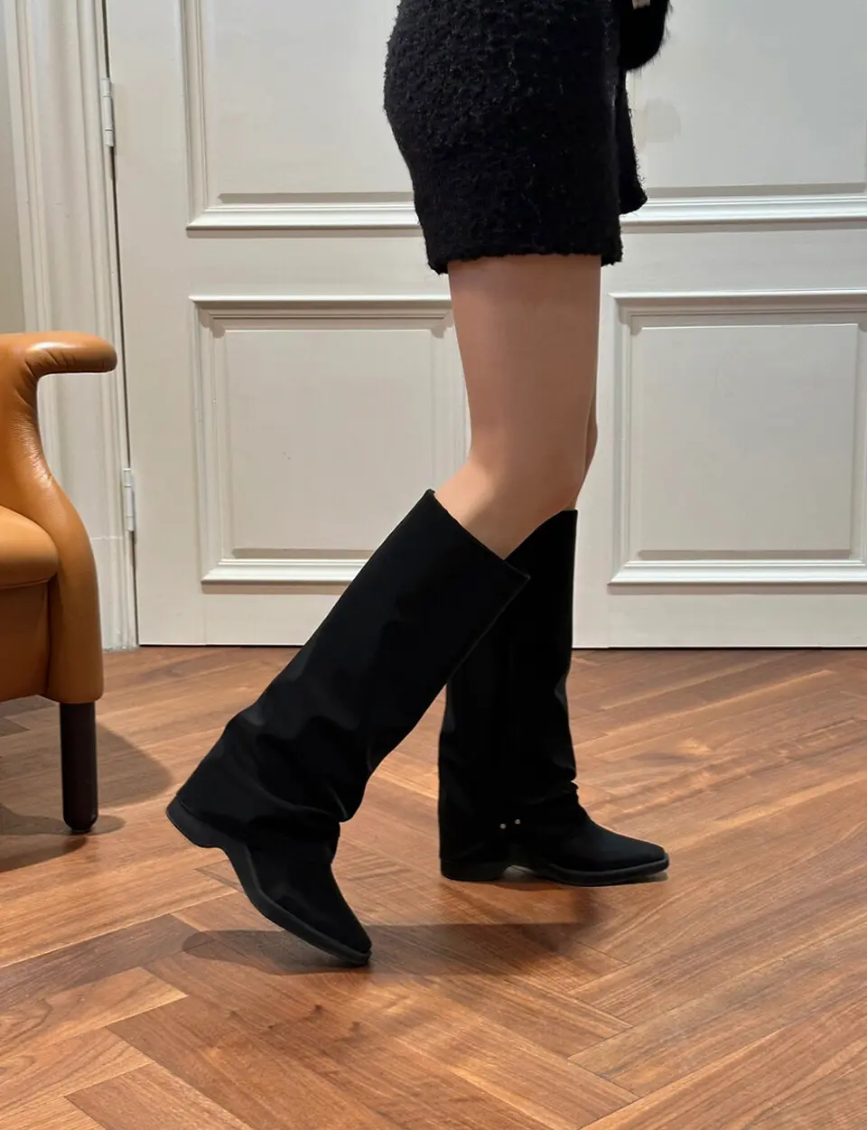 Hill Leg Warmer Long Boots_ Black