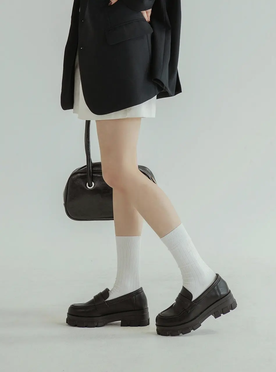 Lorenzi Platform Flats 5cm Loafers