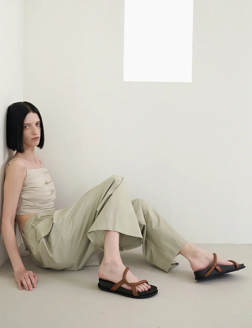 [SAMPLE SALE] Milo Slides Leather_Brown