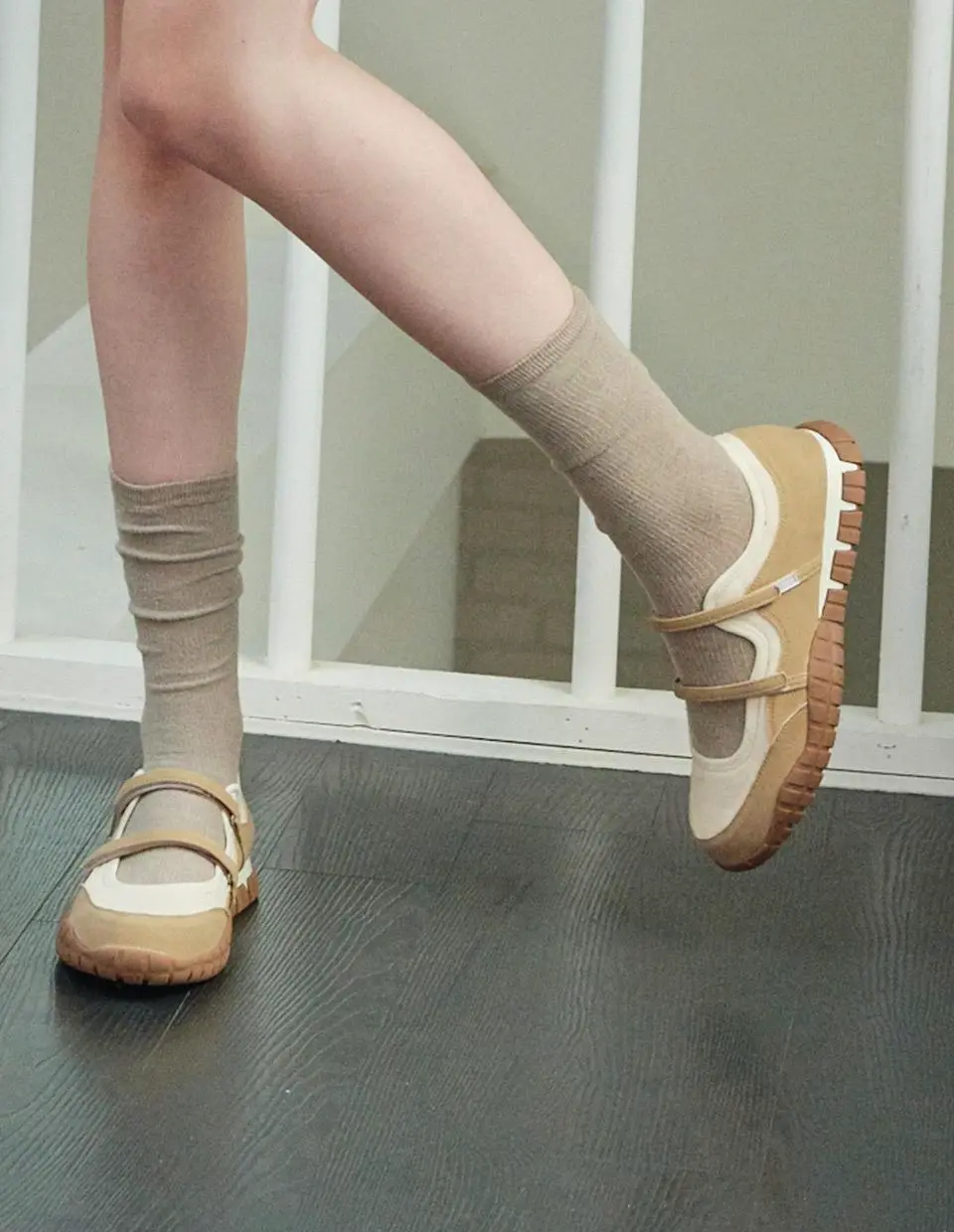 Double Strap Mary Jane Sneakers (ljh7125)