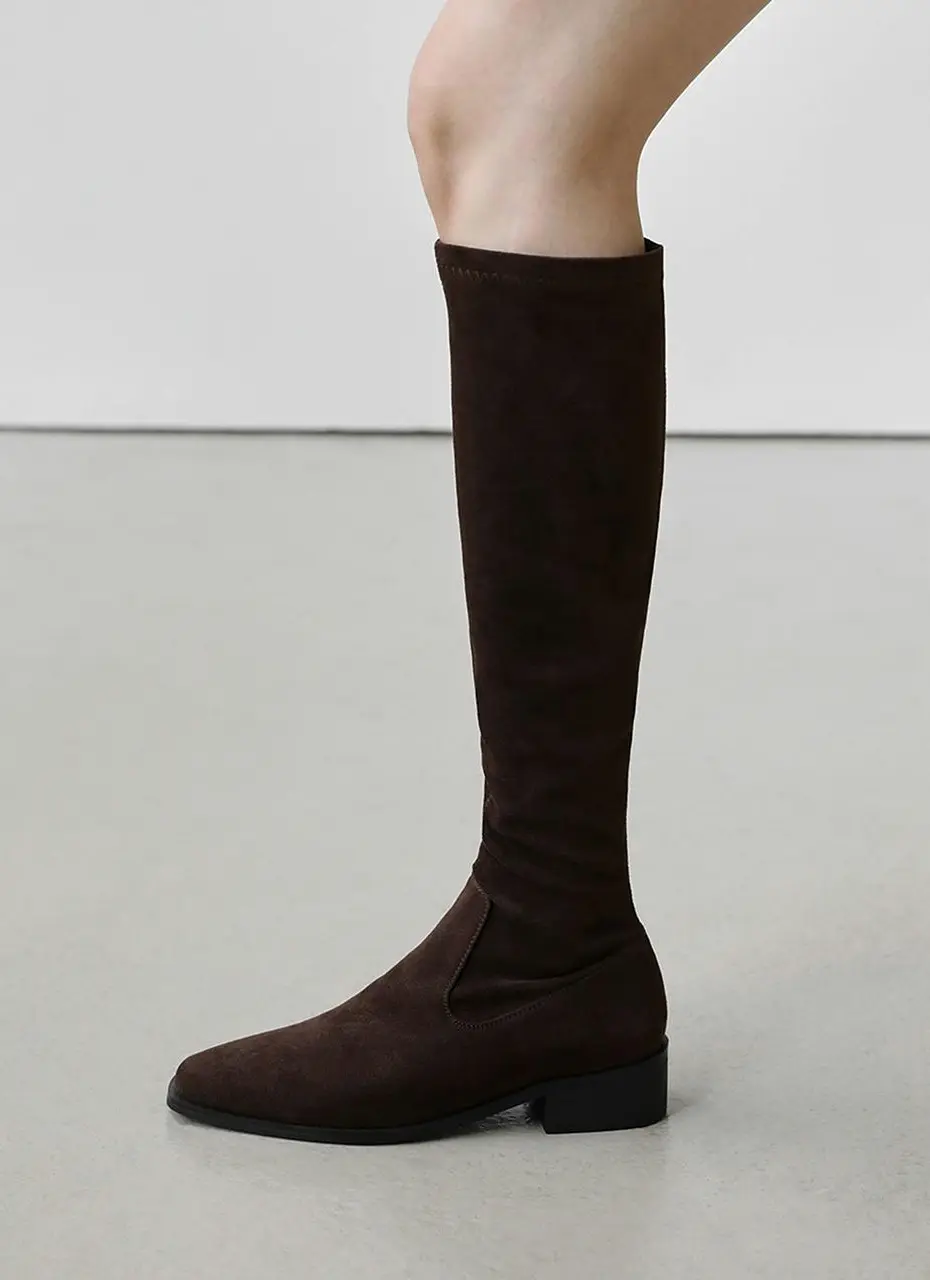Divney Stretch Long Boots (3.5cm heel)