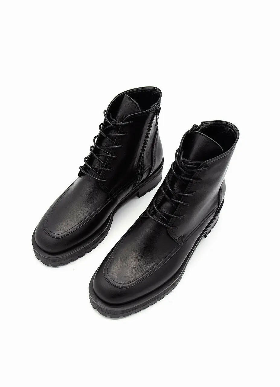 Lace Platform Boots - Black