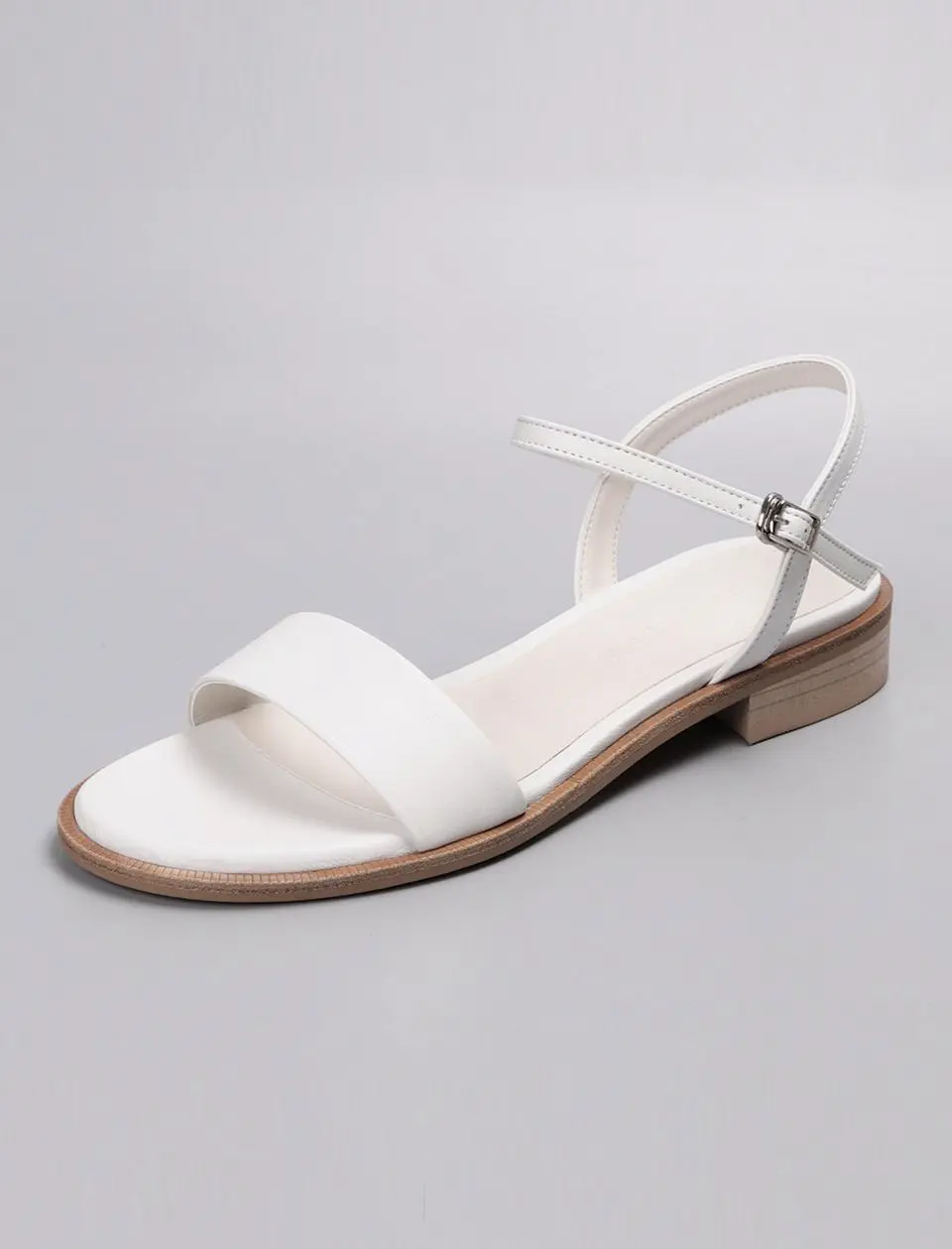 [Exclusive] Open-toe Minimal Strap Flat Sandals LC587_2cm