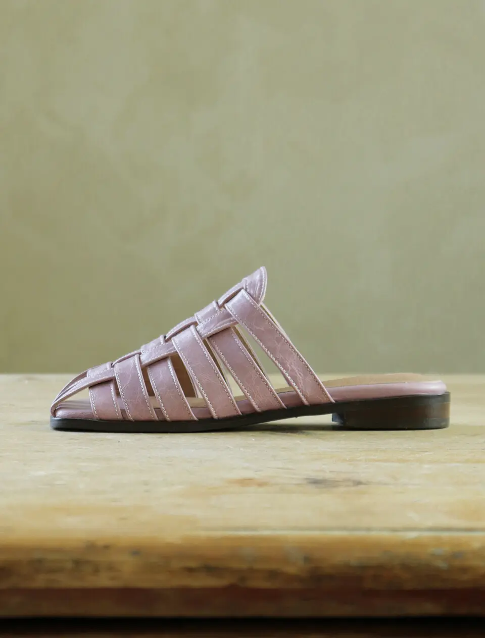 Papa Strap Cage Mules - Pink
