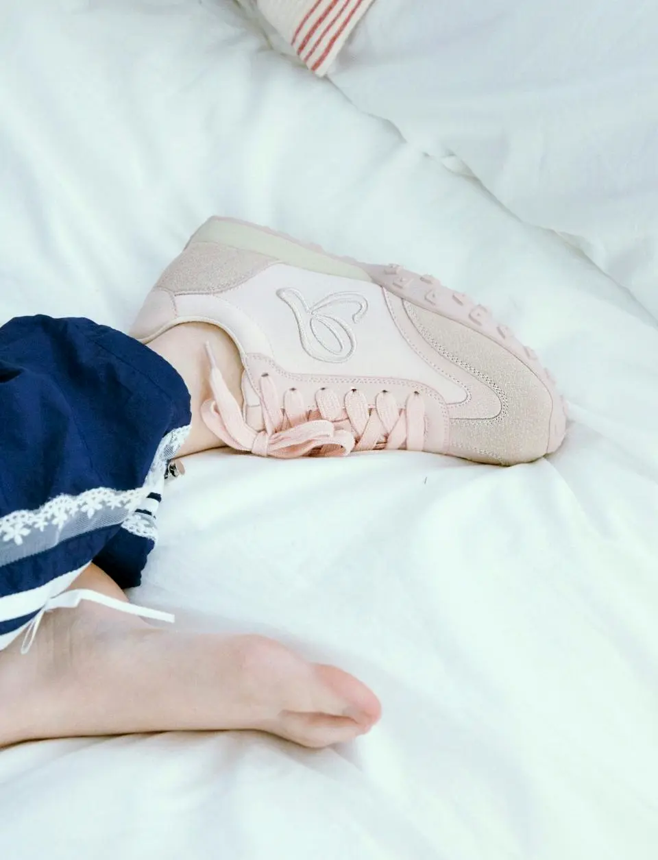 Cob Racer Genuine Cowhide Leather 3cm Sneakers (VS7073) [Silver]