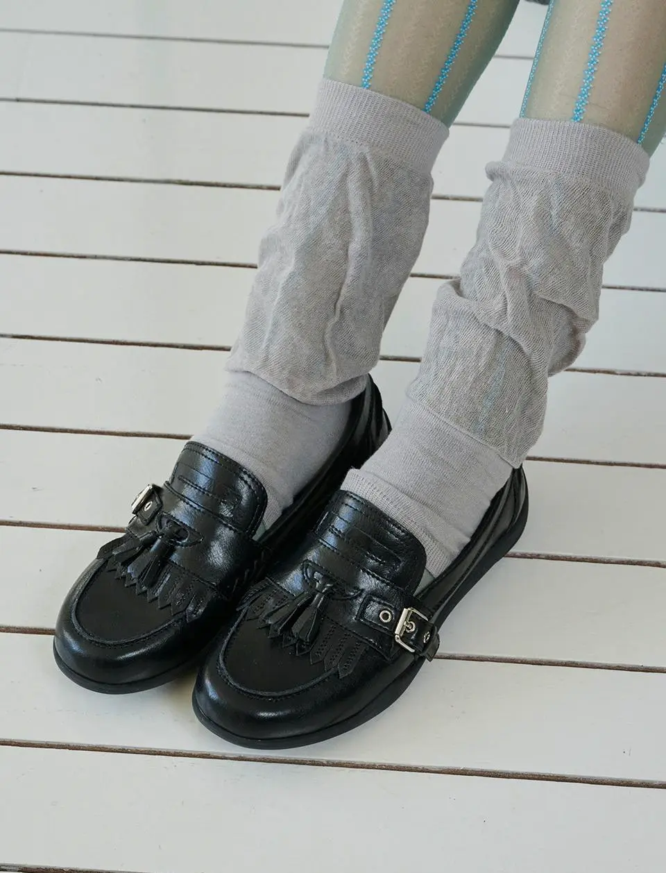 Chunky Tassel Flat Loafer (EBAL167125)