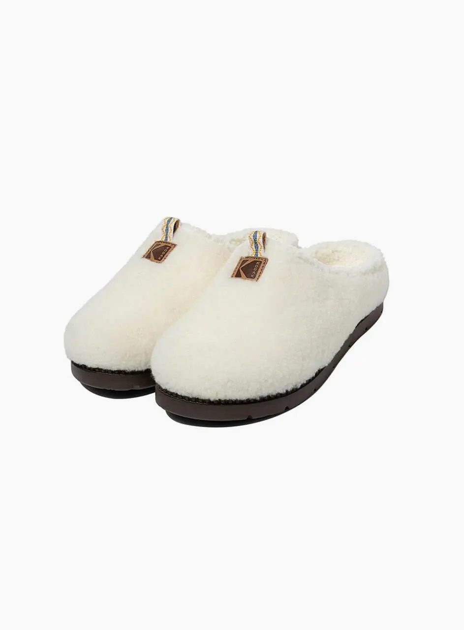 Brownie Mule Fleece Slides [IVORY]