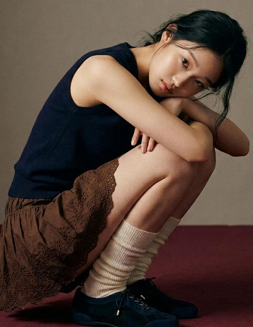 NOTEN_dark navy Top Open Driving Sneakers