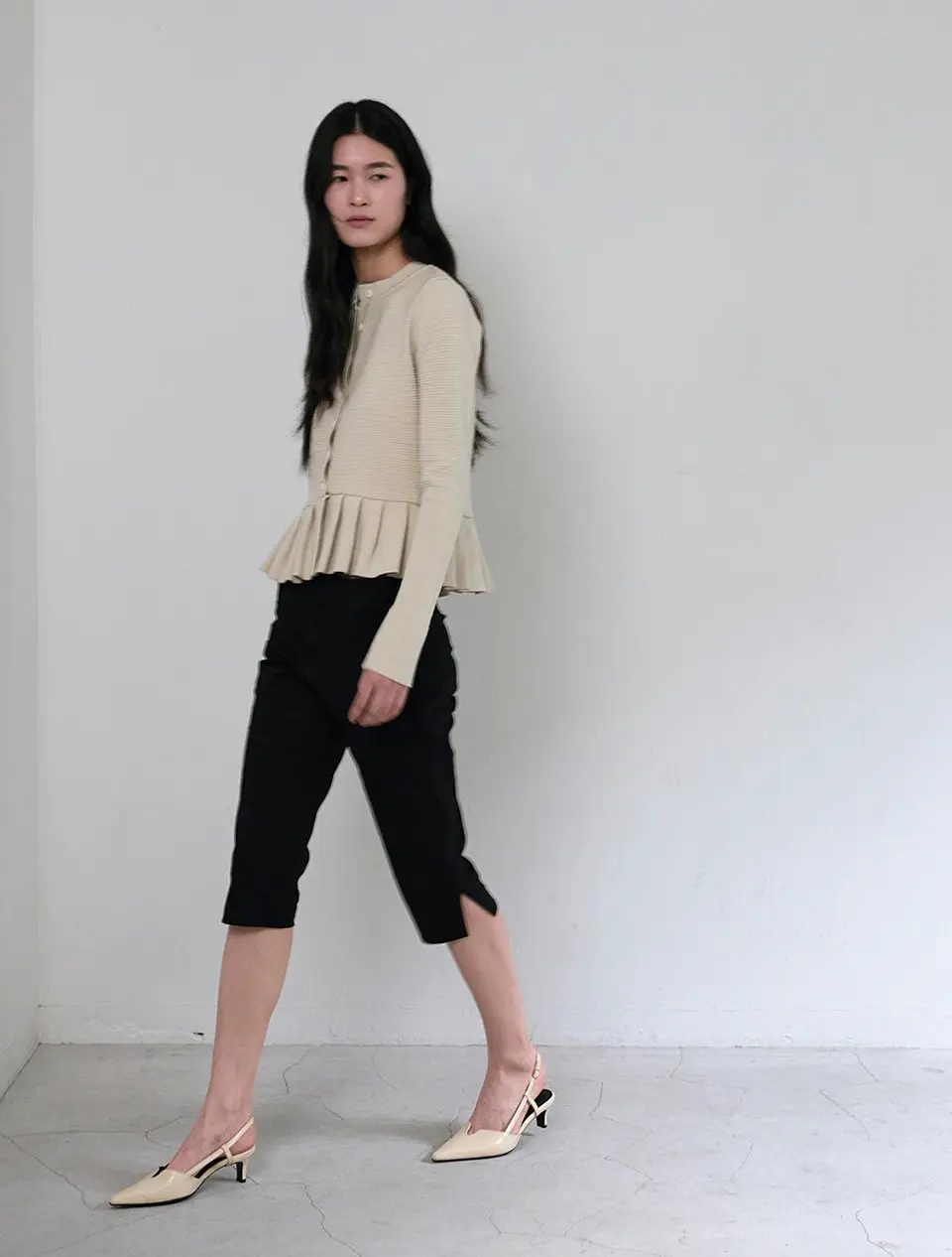 Aria Pointed Toe Slingback Heel - Buttery Yellow Beige