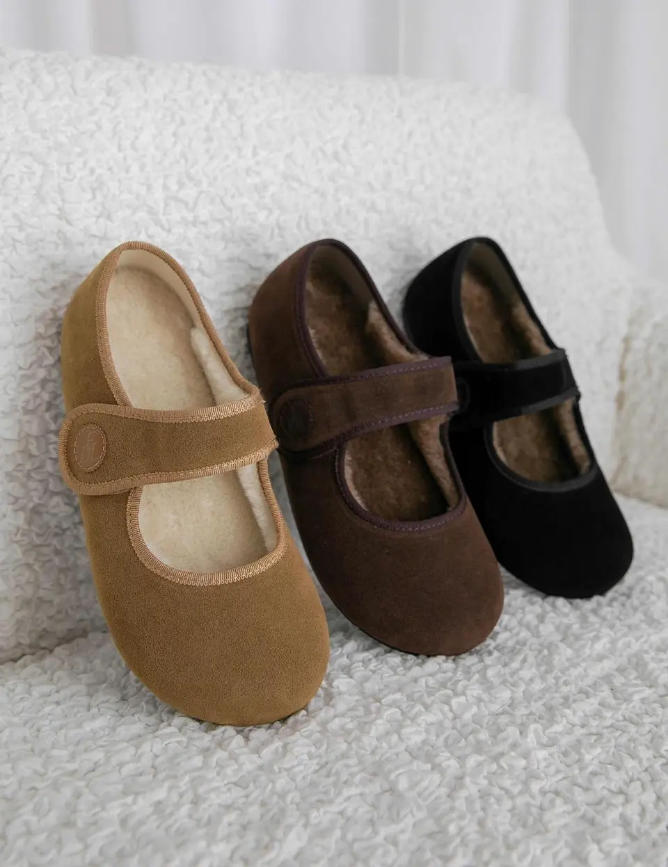 Piglet Piglet Velcro Height-Increasing Fur 3cm Mary Jane