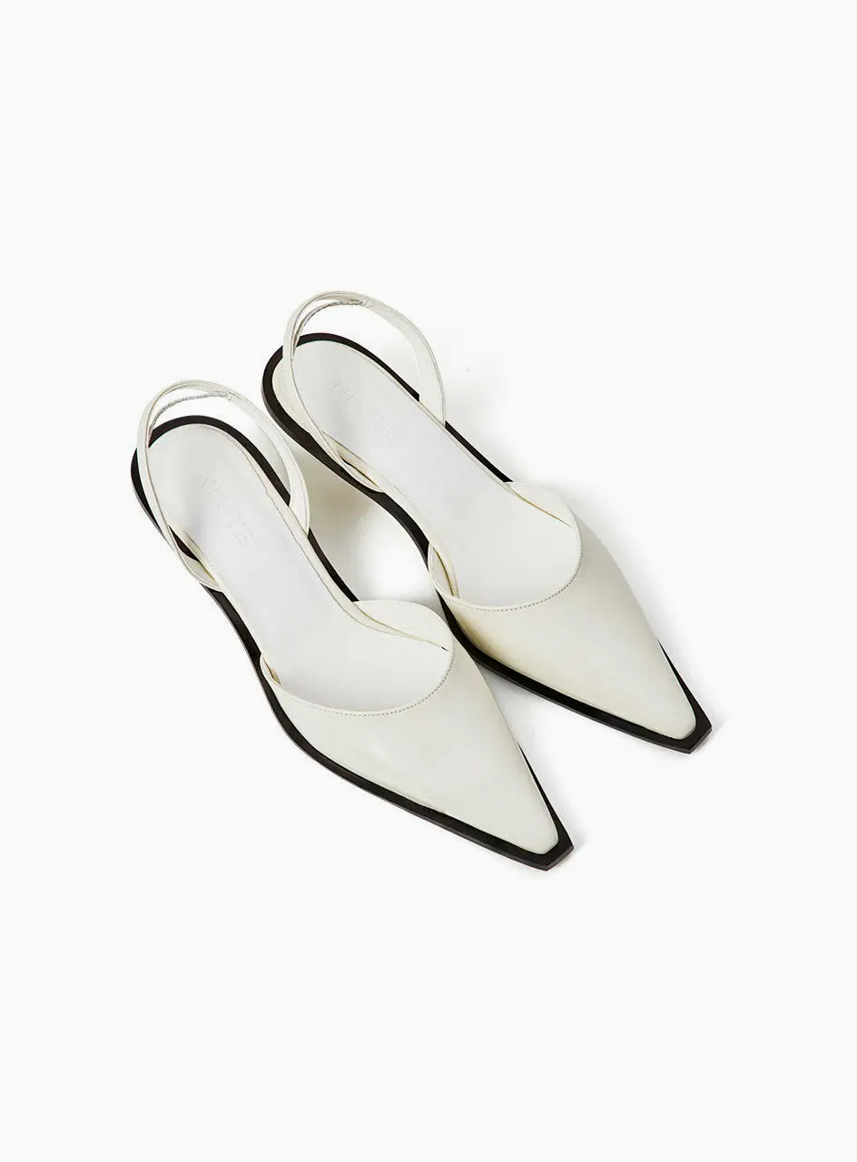Eva Stiletto Slingback _White