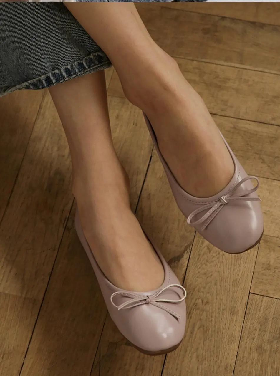 Dani Ribbon Ballet Flat (LEATHER)