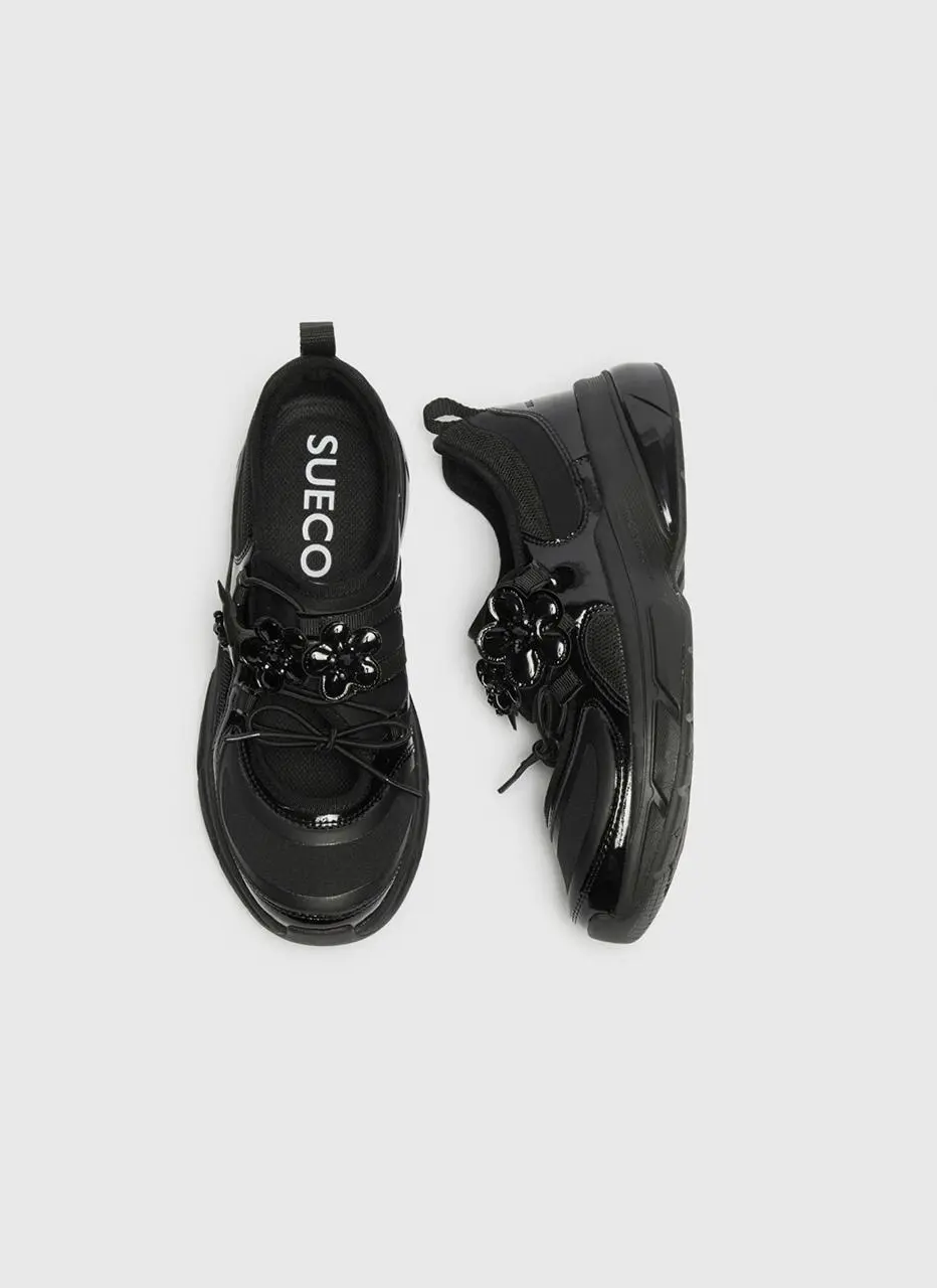 Flower Mesh Sneakers (Black)_DG4DS26015BLK