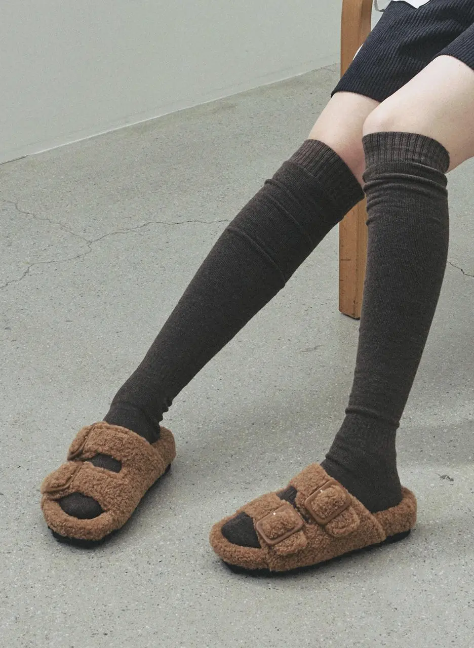 Teddy Bear Fur Slides (EO2513)