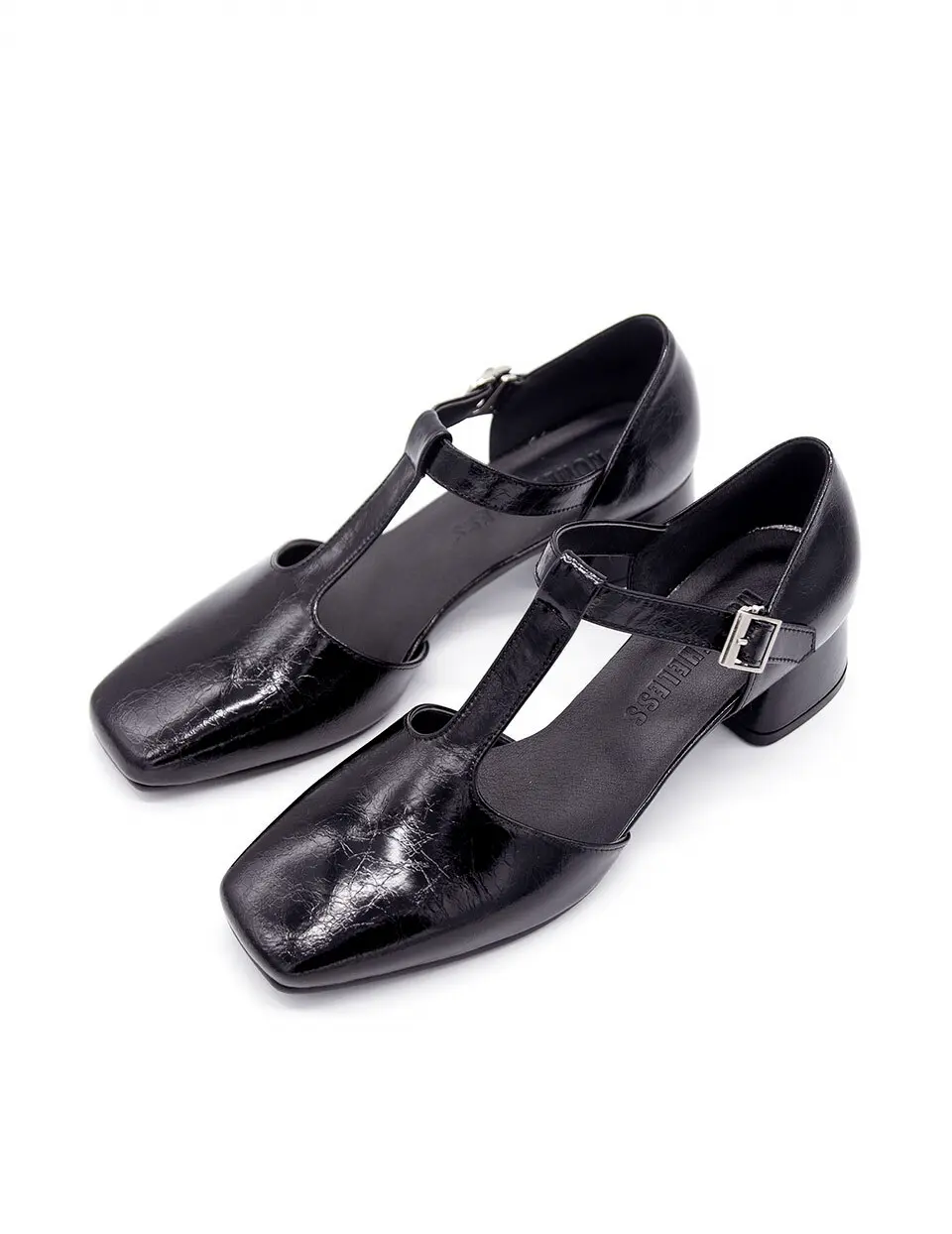 T Strap Pumps_Black