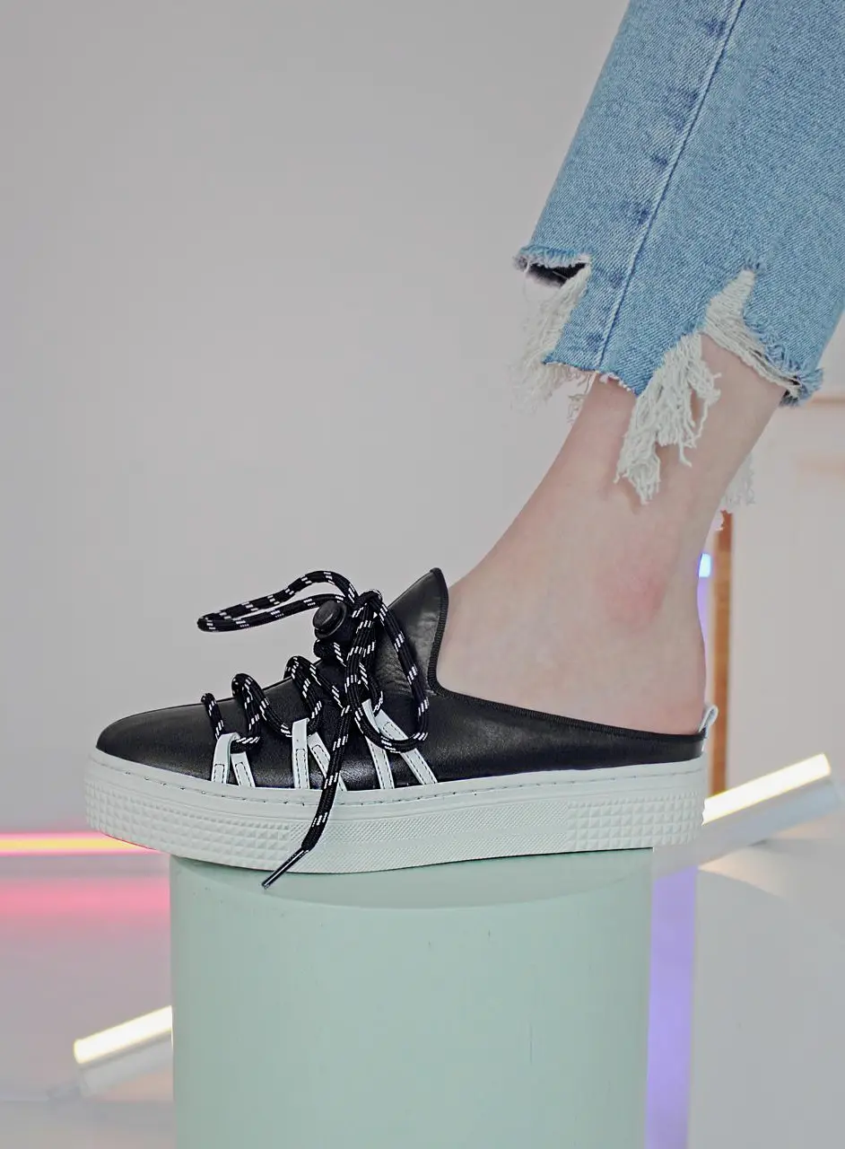 Axias MEN-Mule MULE SNEAKERS [White]