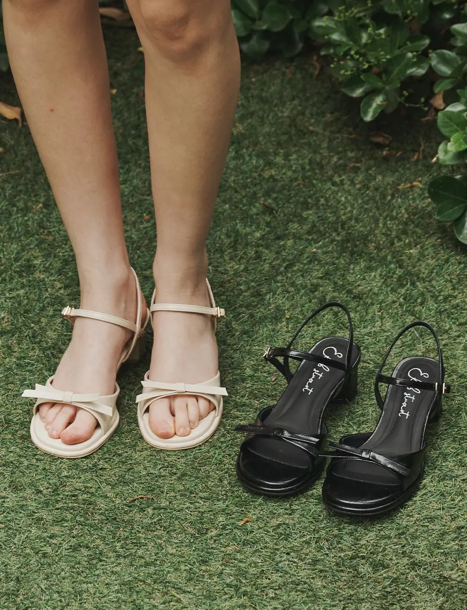 Ribbon Strap Sandals EBAL157345