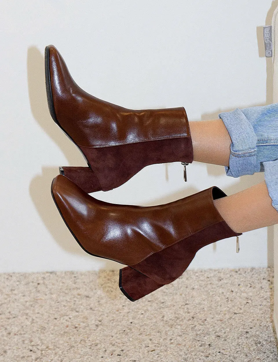 Basic middle boots Brown