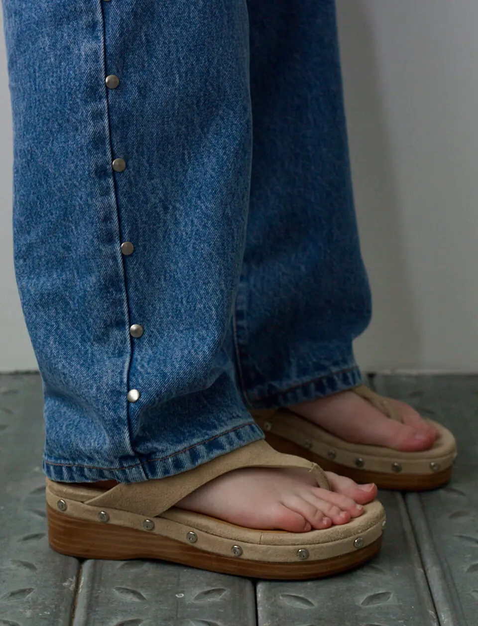 Western Studed Flip-Flops