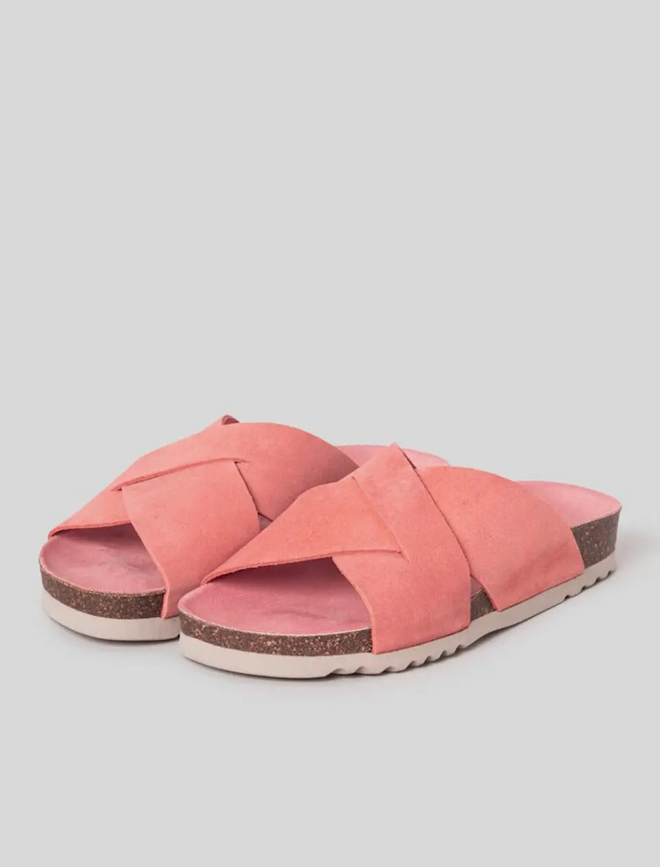 SCHOLL Cork Cross Sandals [Pink] (HH54K2C917)