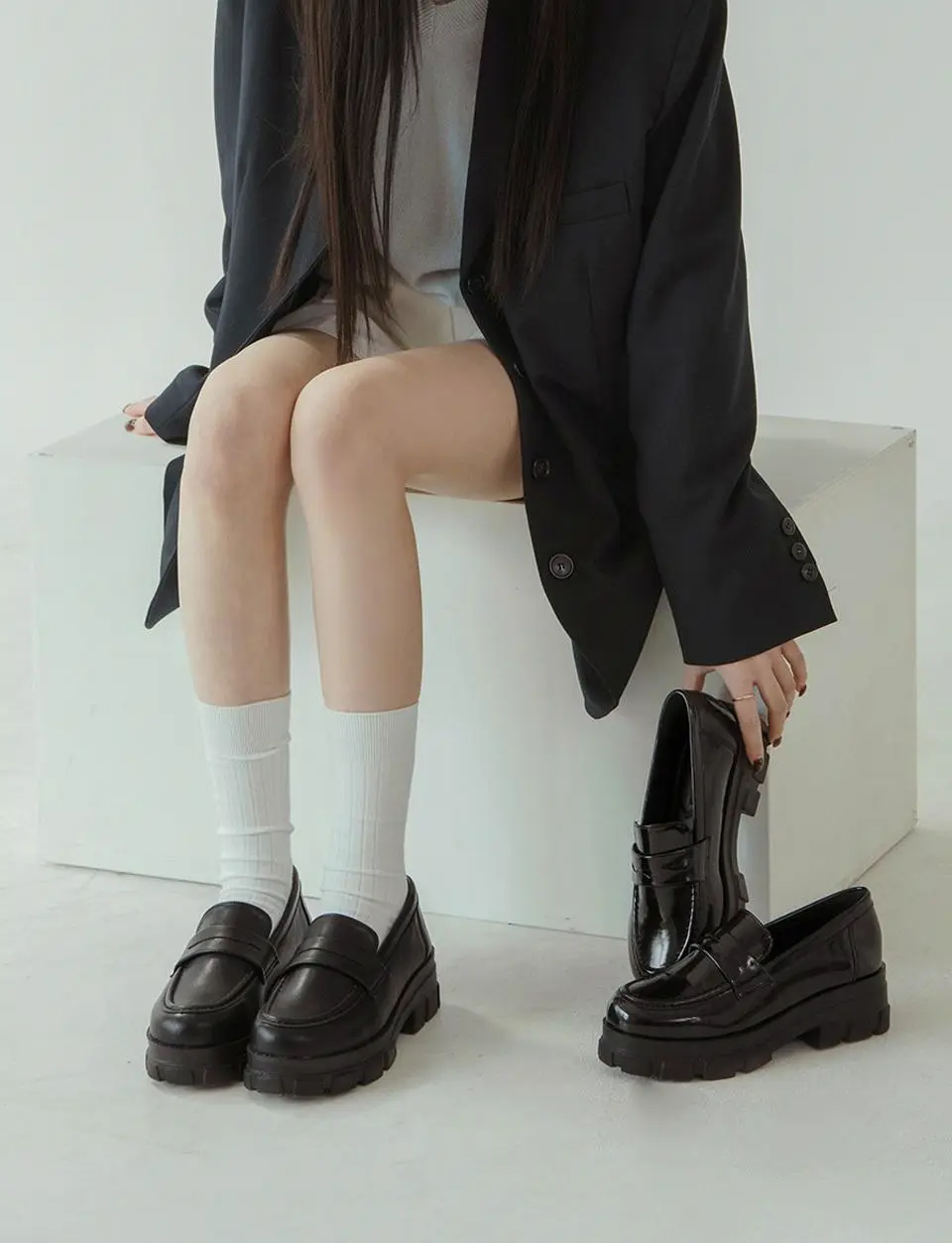 Lorenzi Platform Flats 5cm Loafers