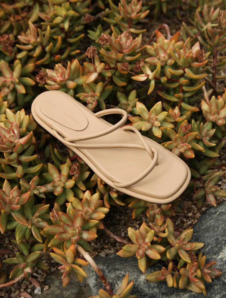 Maya Slides_Leather Beige