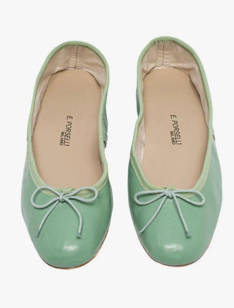 Porselli Leather Flat Ballet [Green]