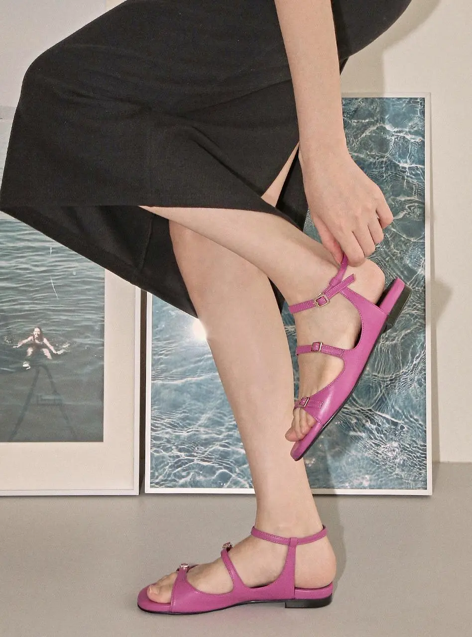 Premium Leather Minimalist Flat Sandals