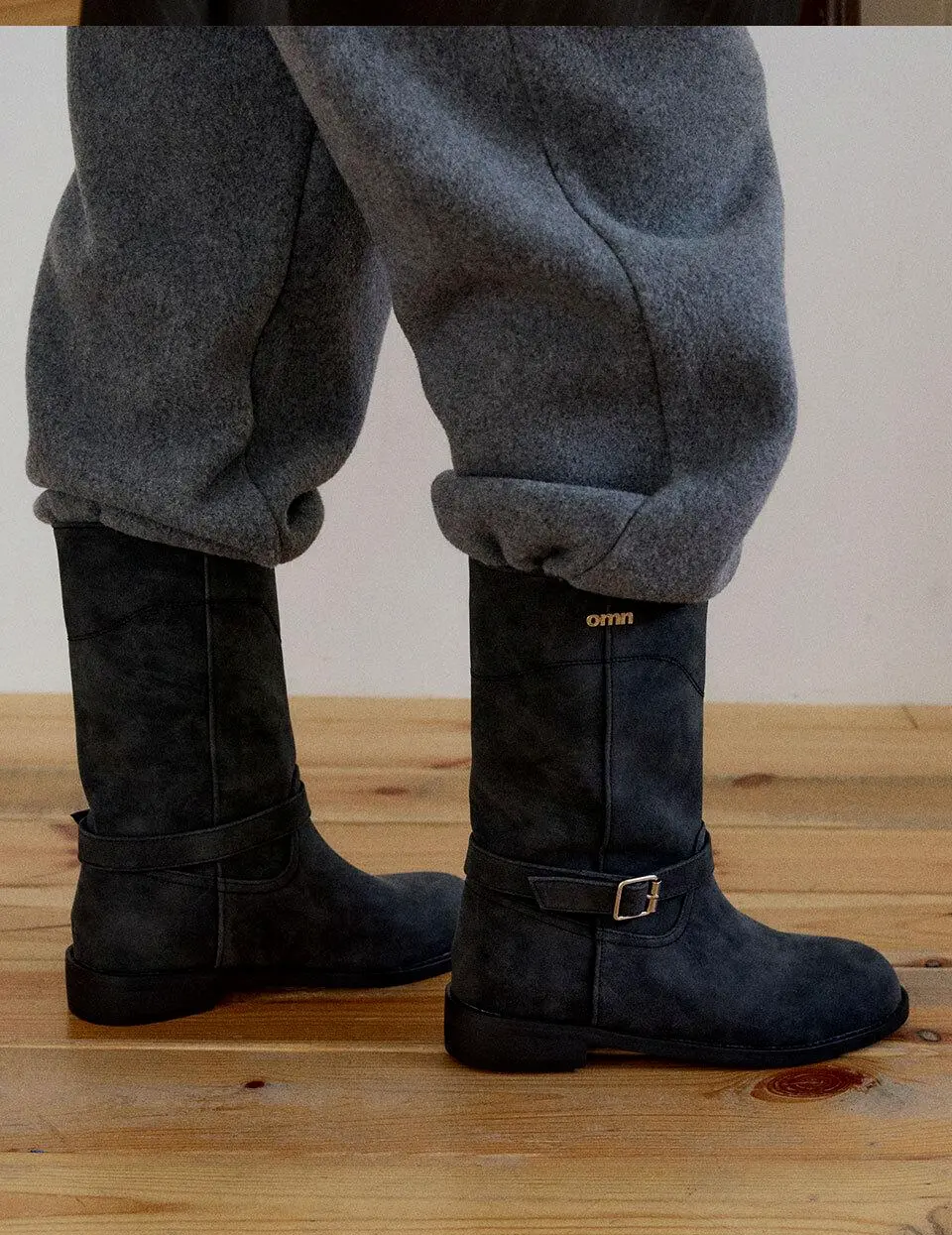 omn Belt MID-CALF BOOTS [2colors]