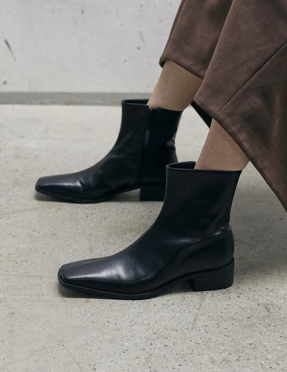 HAUN Square Ankle Boots