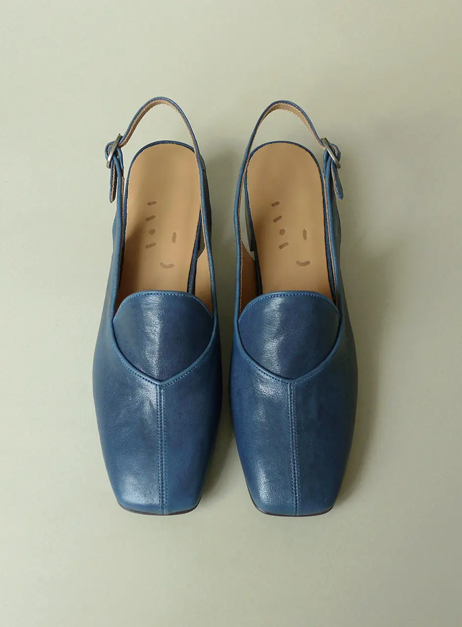 Block Heel Slingback Loafers_Indigo