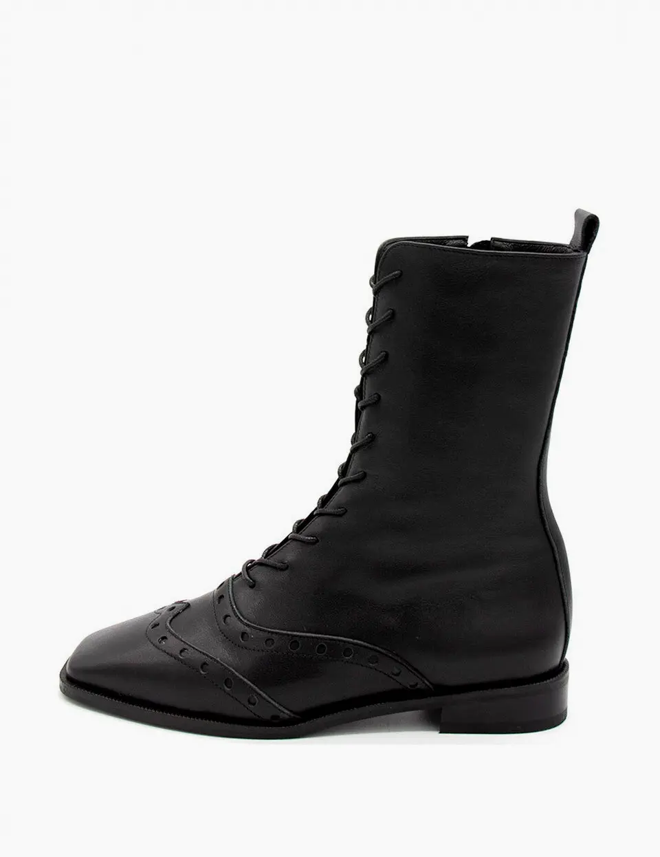 Brogue middle boots black