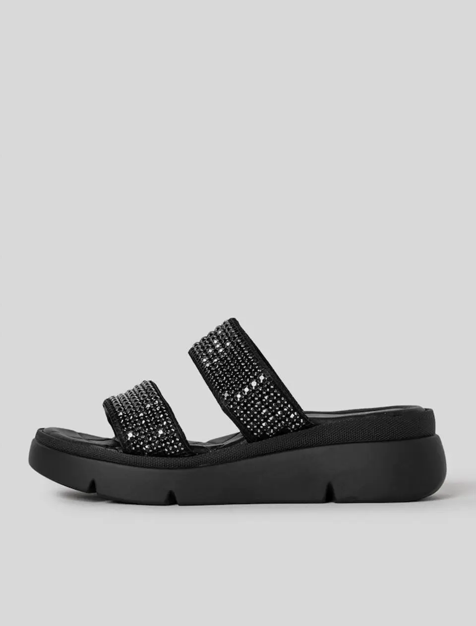 Glitter Comfort Chunky Sandals [Black] (HH54K2F135)
