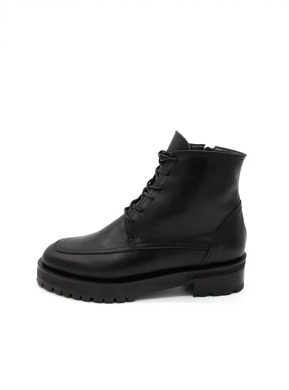 Lace Platform Boots - Black