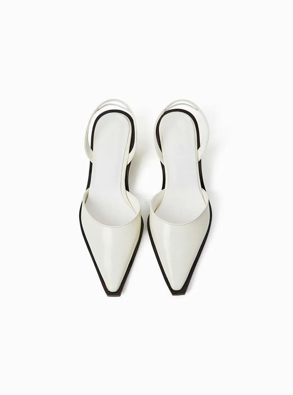 Eva Stiletto Slingback _White