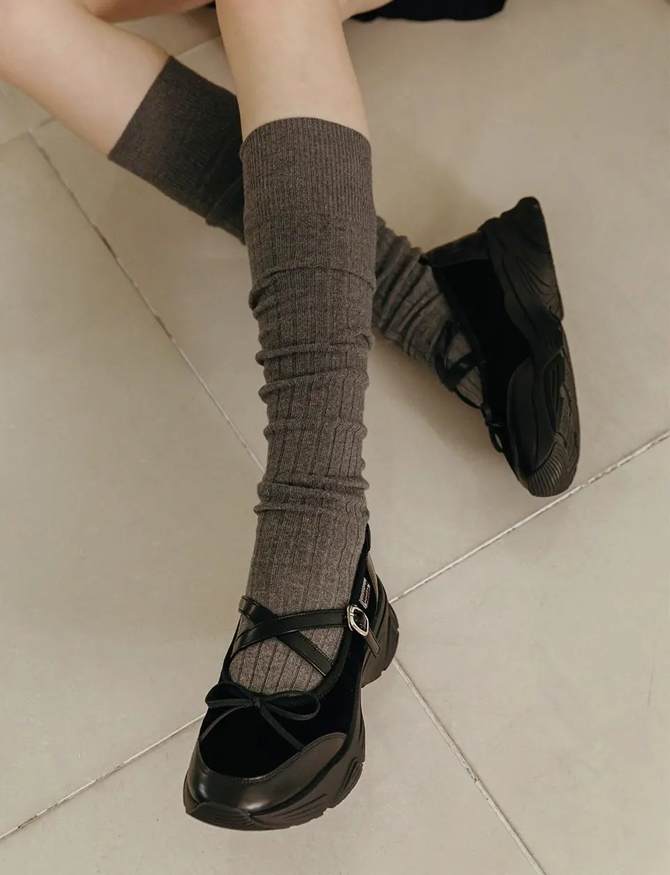 Poseul Mini Ribbon X-Strap Chunky 5cm Sneakers