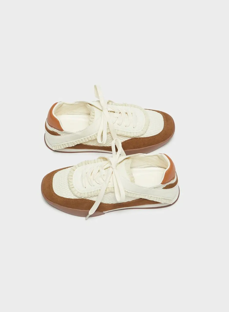 Ruffle low sneakers(Brown)_DG4DS26005BRN