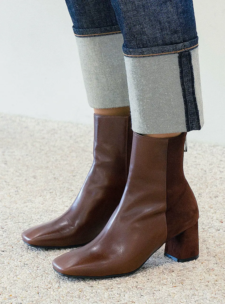 Basic middle boots Brown