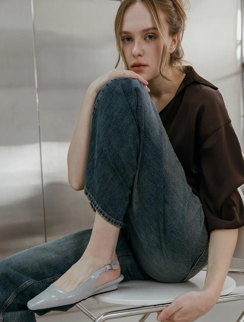 coii flatform slingback COII Semi Square Wedge Pumps (me1022)