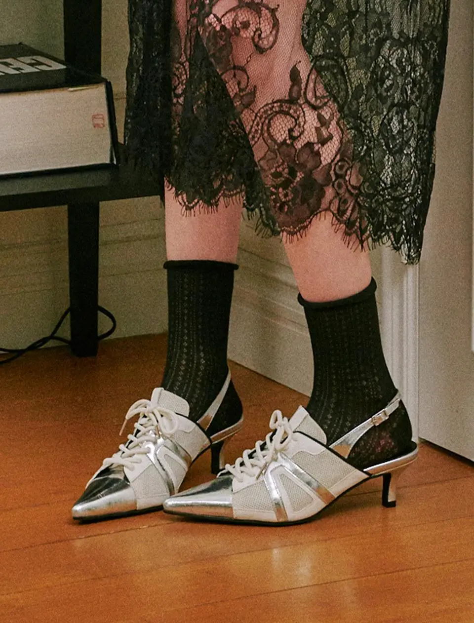 Two Tone Slingback Stiletto Shoes (ljh7097)