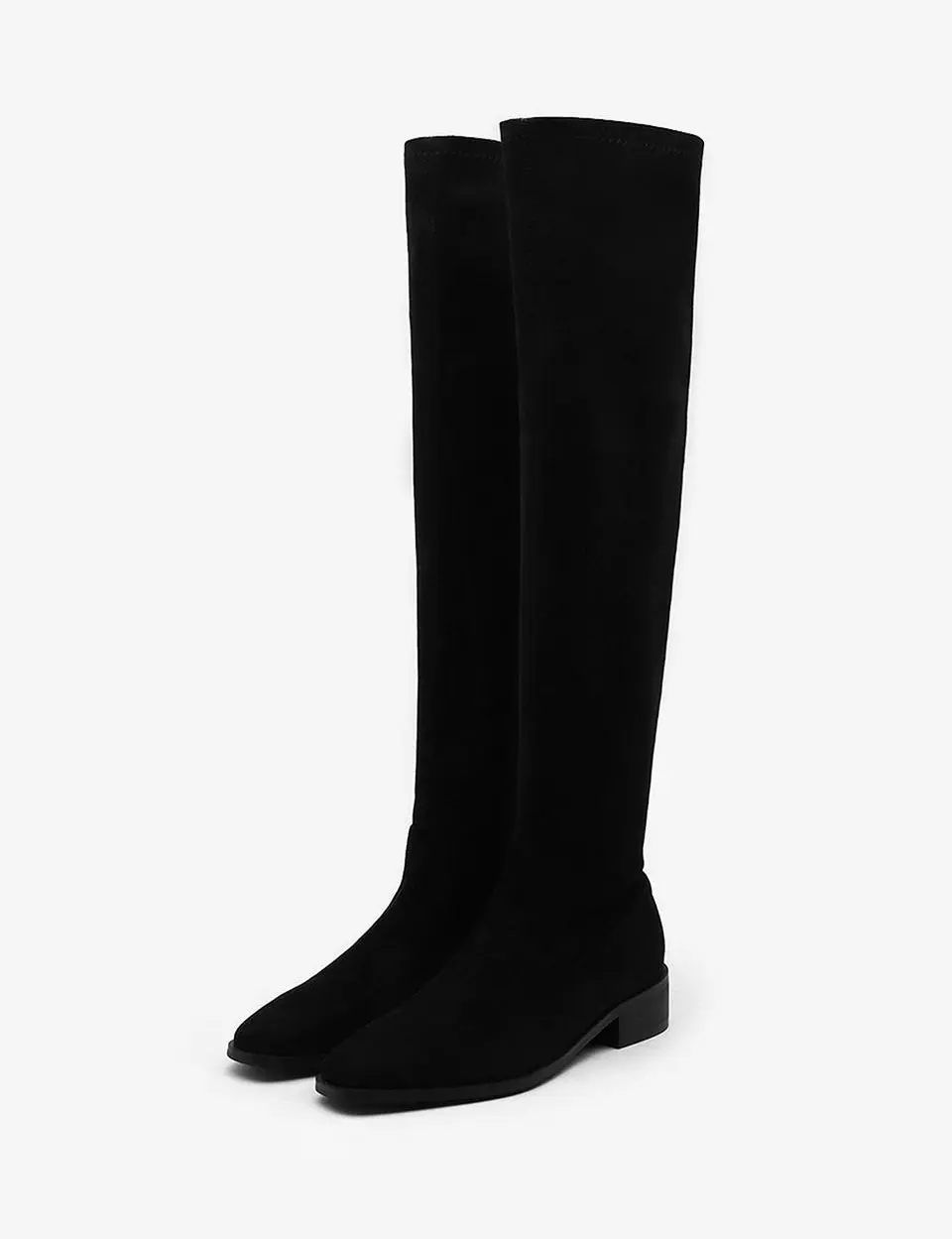 Divney Stretch Long Boots (3.5cm heel)