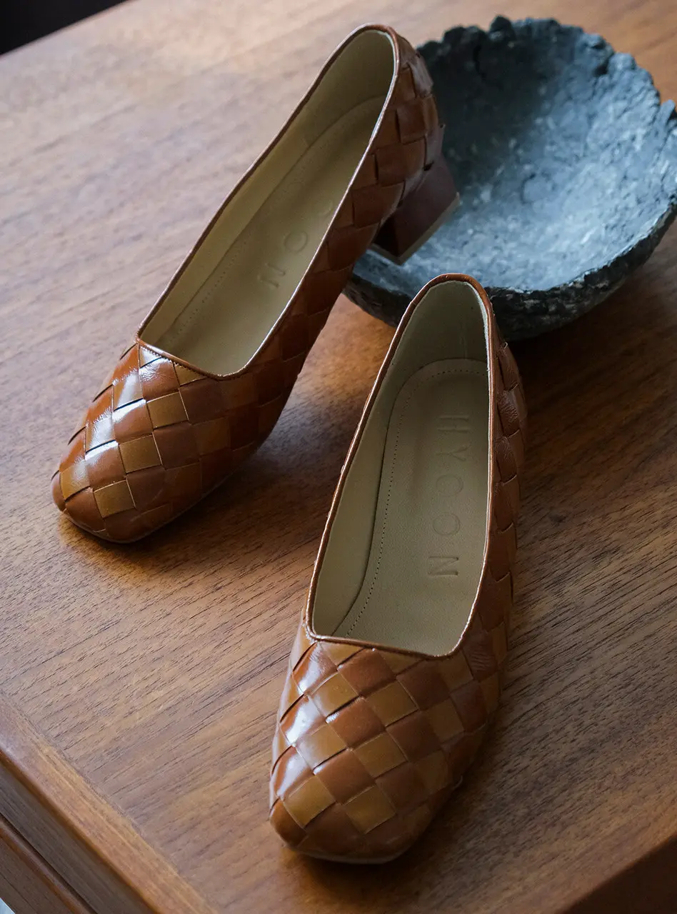 BENNETT MID HEEL BROWN