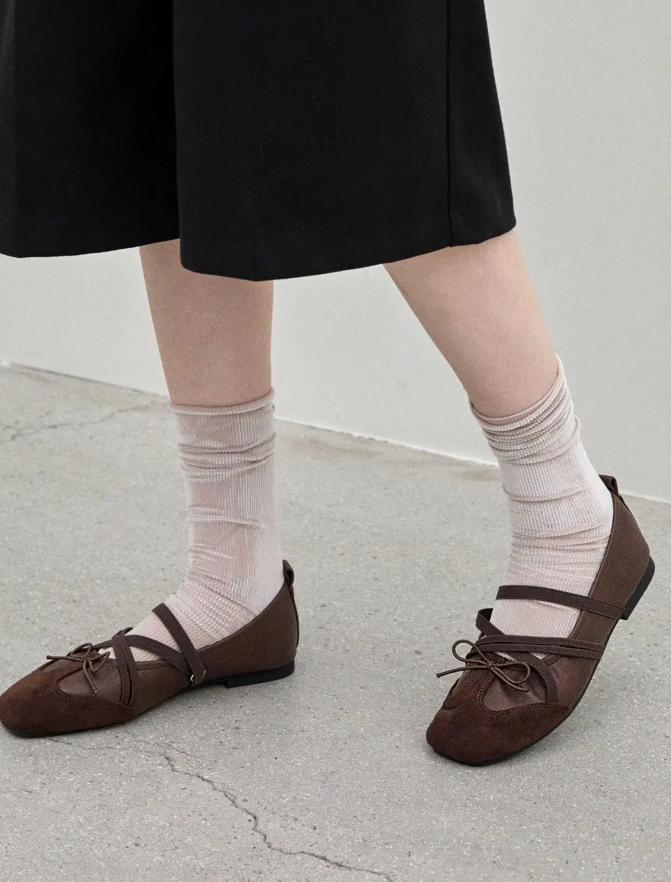 Multi Strap Crossover Mary Jane Flat 1.5cm Shoes (VA9005)