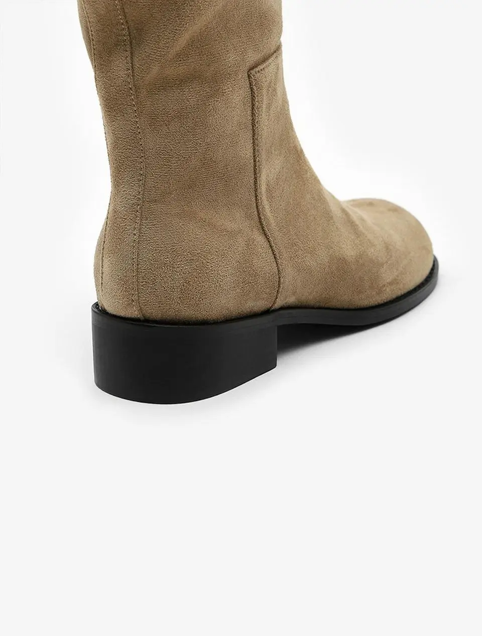 Jade Round Suede Long Boots (3.5cm)