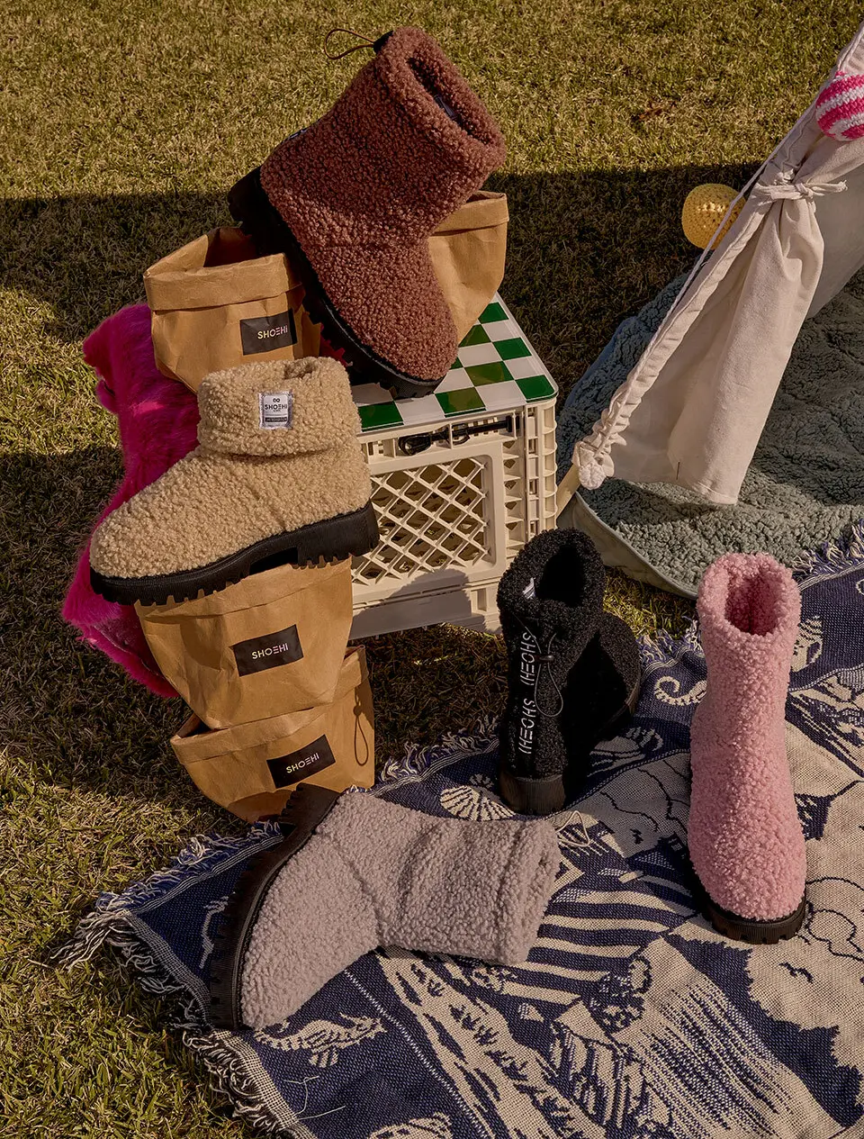 Amber Fur Two-way Middle Boots_5 Colors