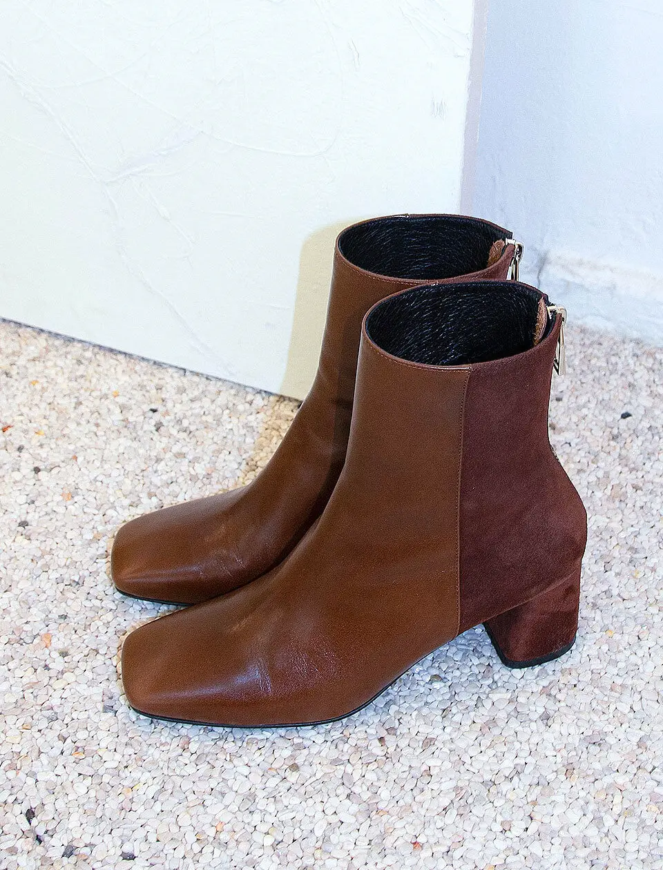Basic middle boots Brown