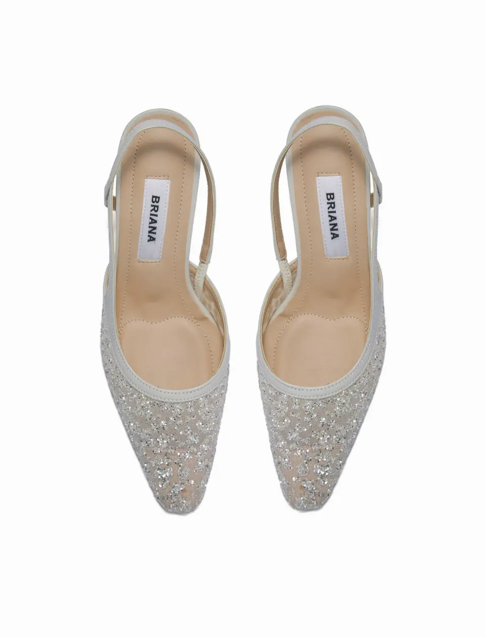 Glitter Mesh Slingback