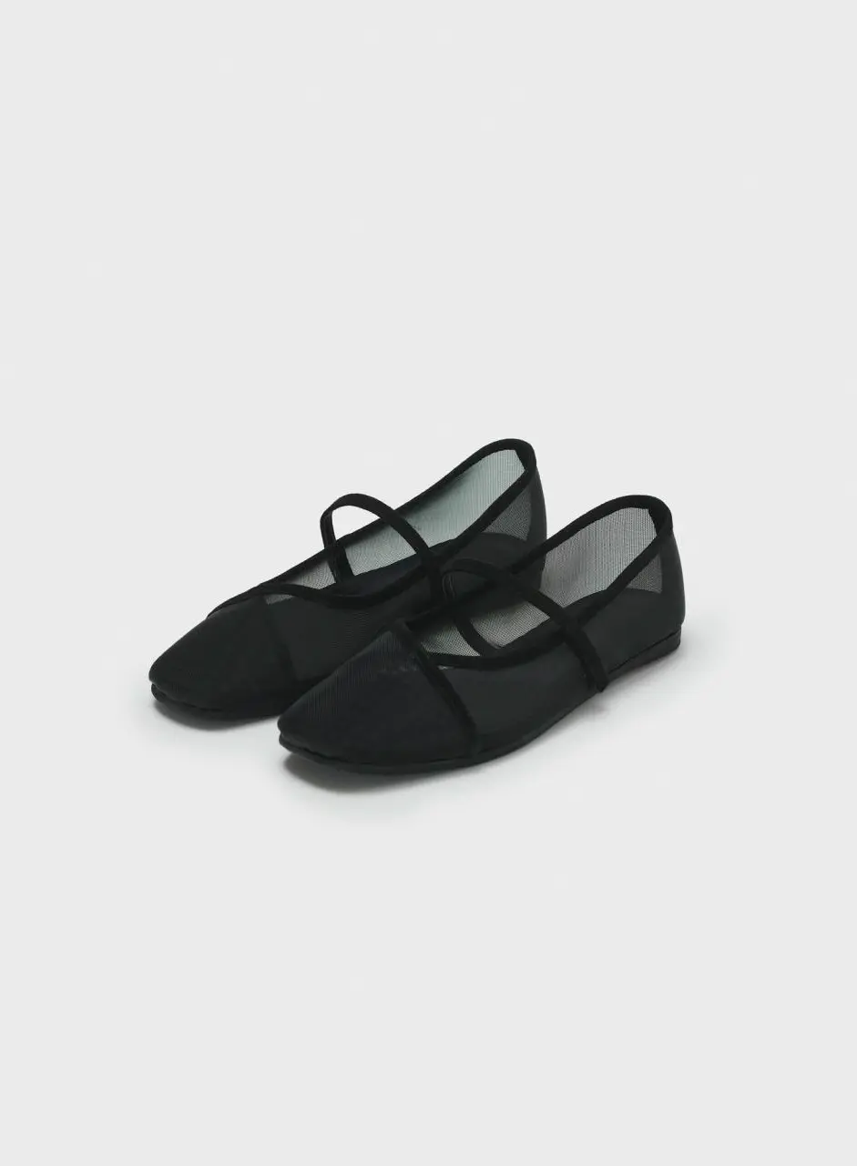 Rowie Mary Jane Shoes_Mesh Black